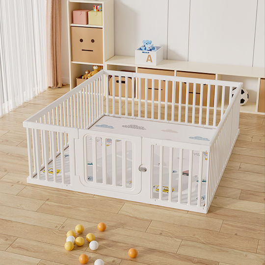 Park with Mattress White 120x120cm