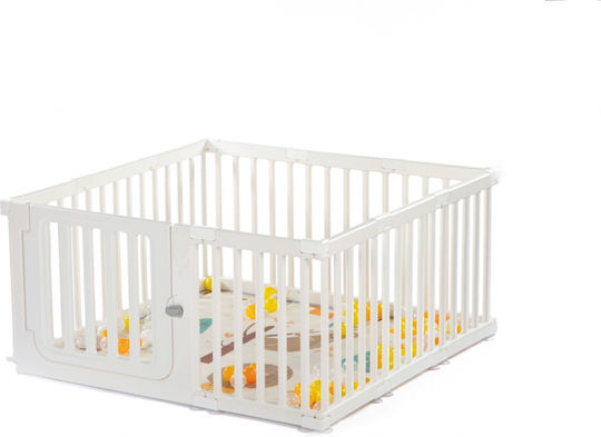 Park with Mattress White 120x120cm