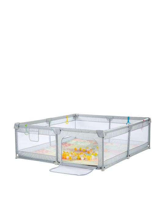 Parc cu Saltea Gri 200x180cm