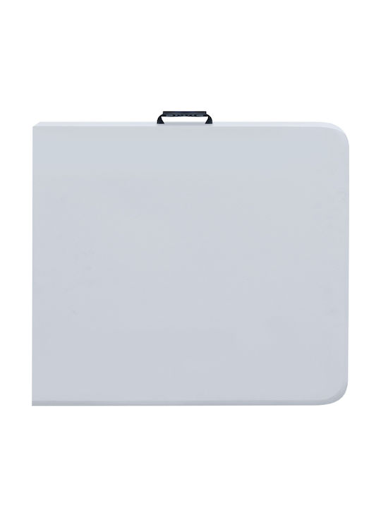 Plastic Outdoor Catering Table Foldable with Metal Frame Capri Ice White 152x70x74cm