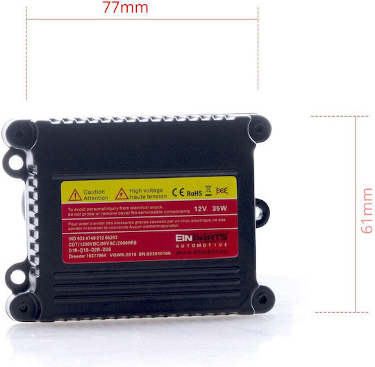 Einparts Xenon Canbus Kit Hb4m 6000k Slim Hid Systems In Cars B
