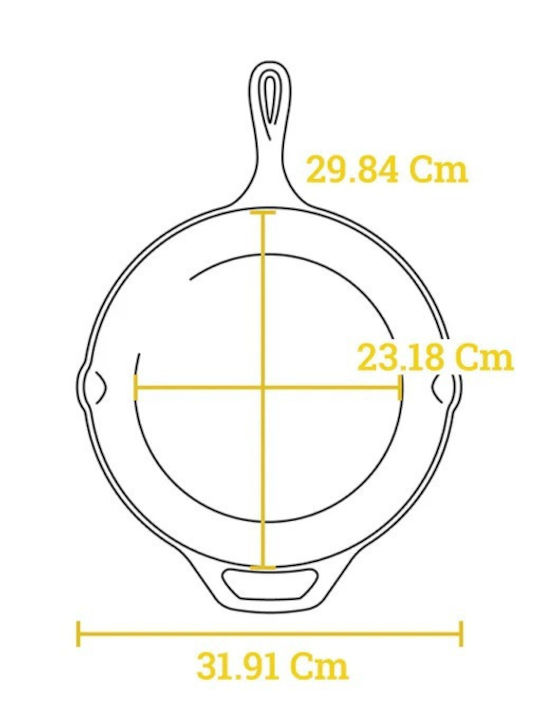Lodge Cast Iron Pan with Lid with Ceramic Coating 30.48cm