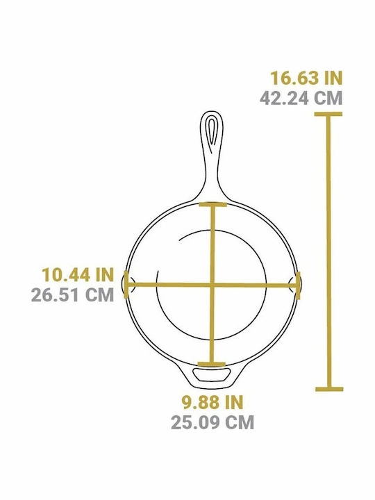 Lodge Chef Collection Τηγάνι από Μαντέμι με Καπάκι με Αντικολλητική Επίστρωση 25.4cm