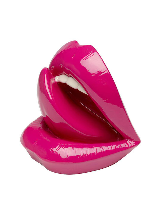 Decorative Tabletop Hot Lips Ceramic Pink 25.5*20*23cm