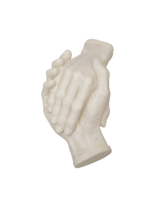Kare Design Διακοσmetiko Επιτραπέζιο Shake Hands Μάρμαρο Λευκό 25×13×9cm