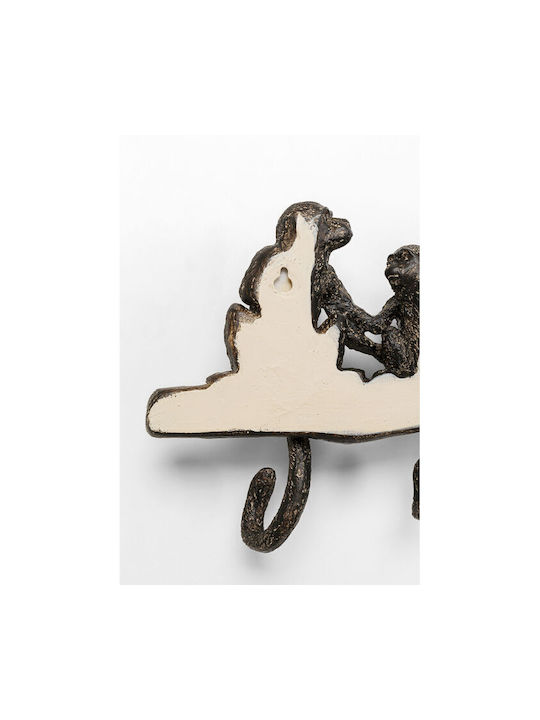 Kare Design Agățătoare De Perete Metalică Maro 38x21.5x5.5cm