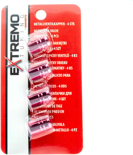 Extremo Tuning Aluminium Ventilkappen Schrader Ventile Rosa