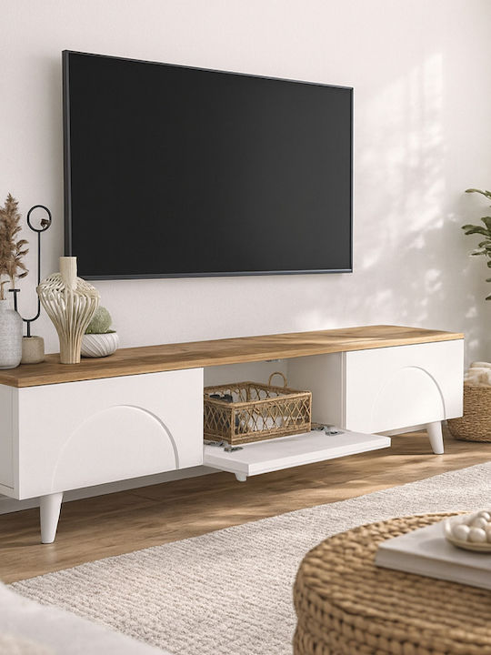 TV Stand Bono White L150xD32.3xH42.1cm