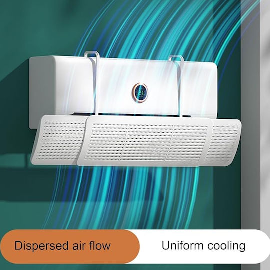 Adjustable Air Conditioner Flow Deflector White