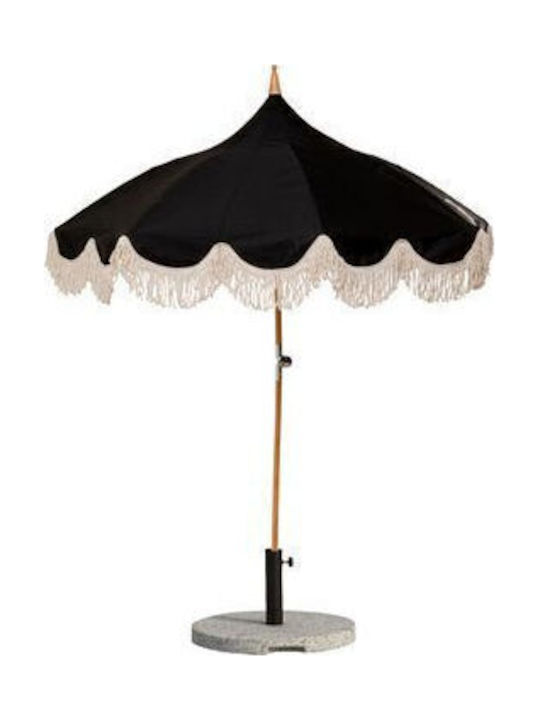 Rundschreiben aus Aluminium Schwarze Garten- und Terrassen-Sonnenschirm F2.15xY2.36m