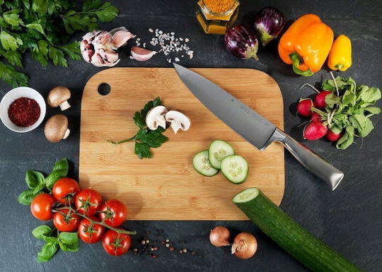 Wenko Bamboo Brown Chopping Board 33x25cm