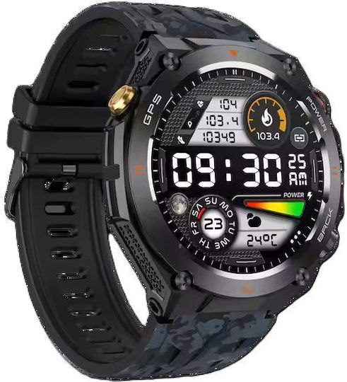 Smartwatch Kc82 Gps și Monitorizare a Somnului Negru Unitek