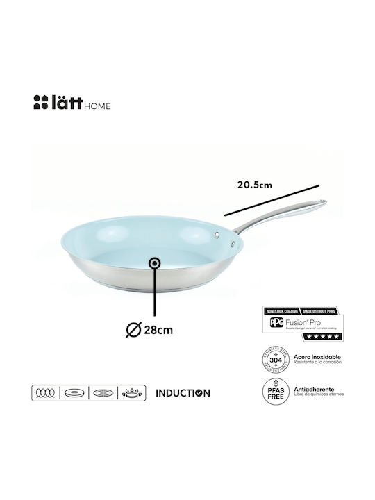 Lätt Home Vita Tigaie Din Oțel Inoxidabil Cu Acoperire Antiaderentă 28cm