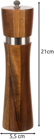 Set Râșnițe Manuale Condimente din Lemn Culoare Bej 5.5cm 2 Bucăți