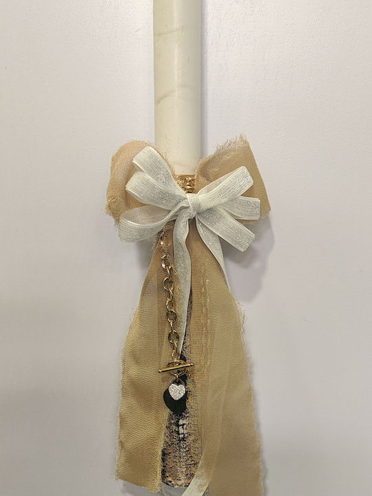 Steel Tassel Scented White Easter Candle Steel Tassel Scented White Easter Candle