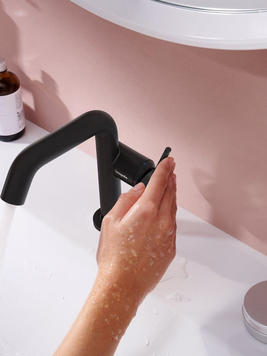 Hansgrohe Αναμεικτική Μπαταρία Νιπτήρα Κομμωτηρίου Μαύρη