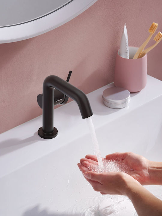 Hansgrohe Αναμεικτική Μπαταρία Νιπτήρα Κομμωτηρίου Μαύρη