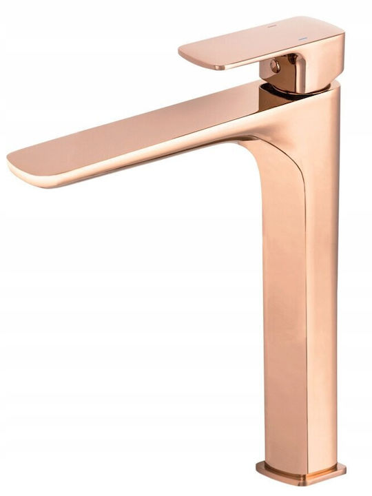 Granitan Tall Rose Gold Mixing Sink Faucet