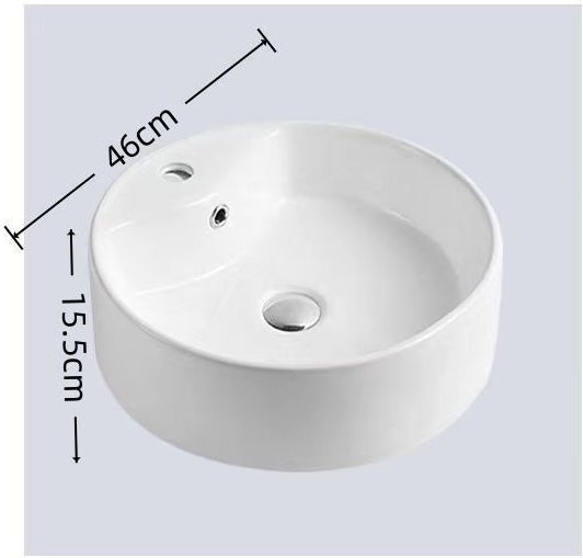 Countertop Sink Porcelain 46x46cm White Countertop Sink Porcelain 46x46cm White