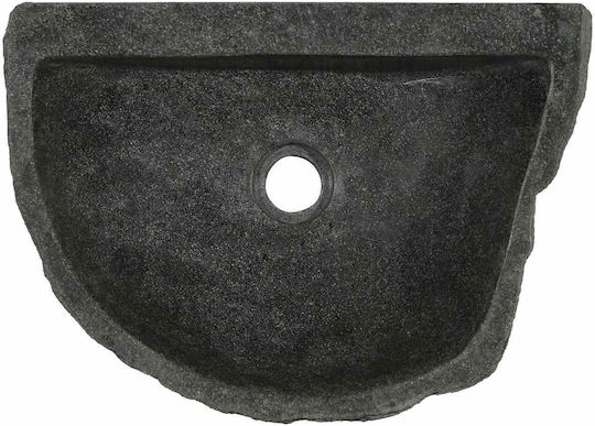 vidaXL Wall Mounted Wall-mounted / Countertop Sink Porcelain 45x35x15cm Grey