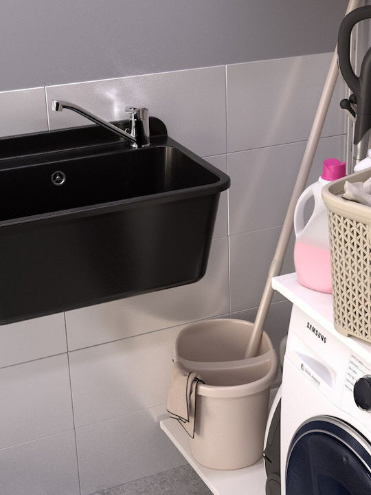 Granitan Retro Waschbeckenarmatur Silber