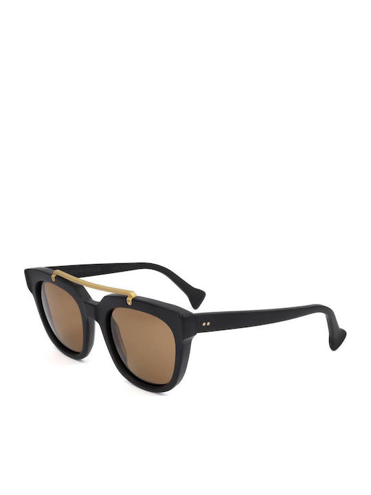 Jupiter Unisex Γυαλιά Ηλίου με Μαύρο Σκελετό και Κίτρινο Φακό
