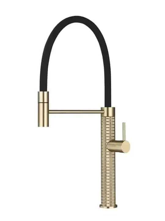 Kitchen Faucet Counter with Detachable Shower Gold