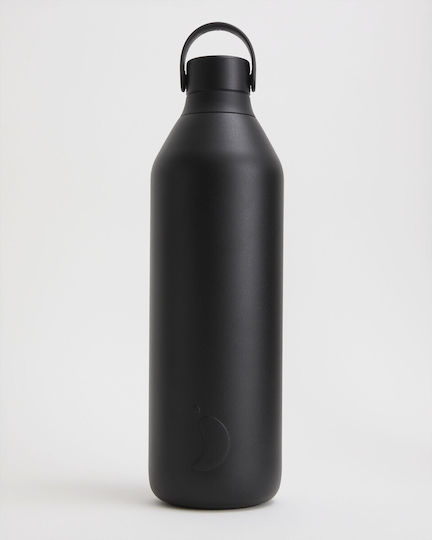 Chilly's Series 3 Bottle Thermos Stainless Steel BPA Free 1lt ONYX BLACK