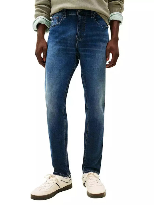 Austin Men's Jeans Pants Elastic with Slim Tapered Fit Dark Blue