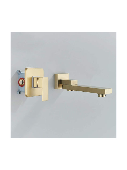 Built-in Mixer & Mouthpiece Set for Bathroom Sink Gold