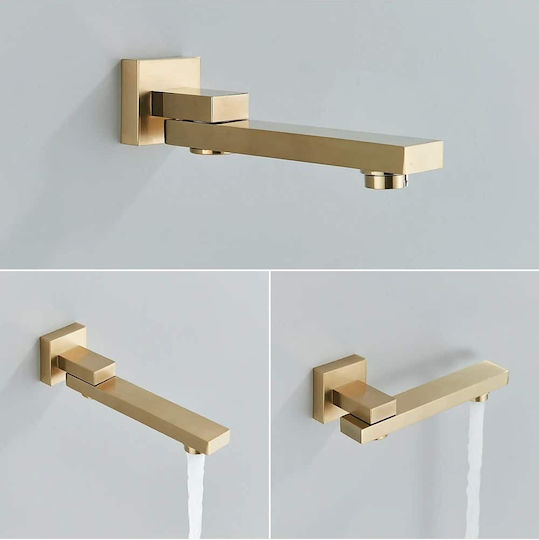 Set De Mixere Și Guriță Încorporate Pentru Lavabo Auriu