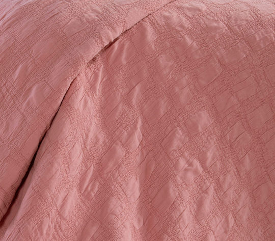 Nef-Nef Homeware Charisma Κουβέρτα Πικέ Υπέρδιπλη 230x250εκ. Coral