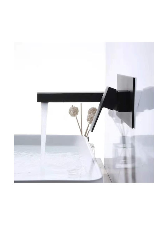 Set De Mixere Și Guriță Încorporate Pentru Lavabo Negru