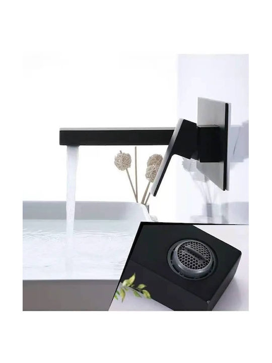 Set De Mixere Și Guriță Încorporate Pentru Lavabo Negru