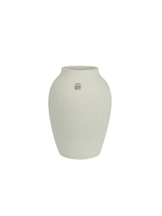 Kaemingk Διακοσμητικό Βάζο Κεραμικό Λευκό 21x21xΥ30cm
