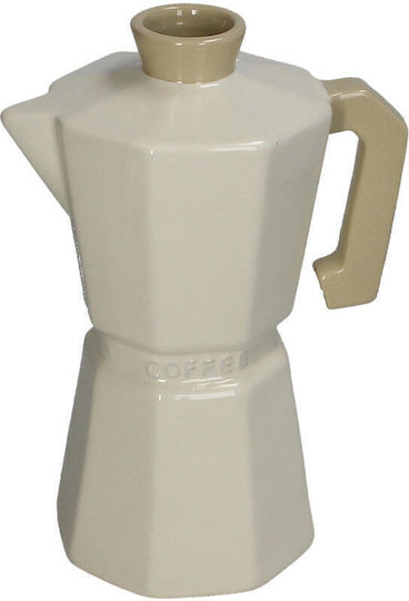 Koart Decorative Ceramic Beige Vase 18x12xH25cm Ceramic Decorative Vase