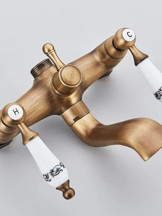 Retro Mixing Bathtub Faucet Complete Set Bronze