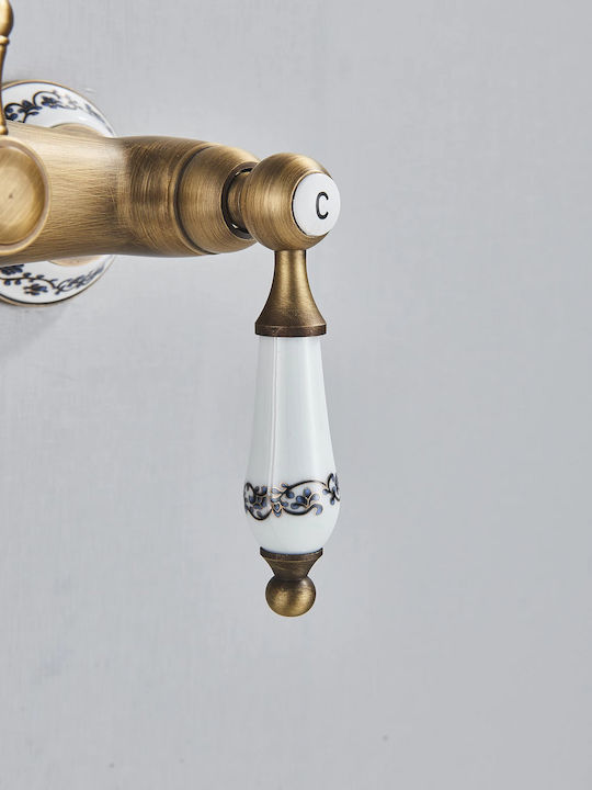 Retro Mixing Bathtub Faucet Complete Set Bronze