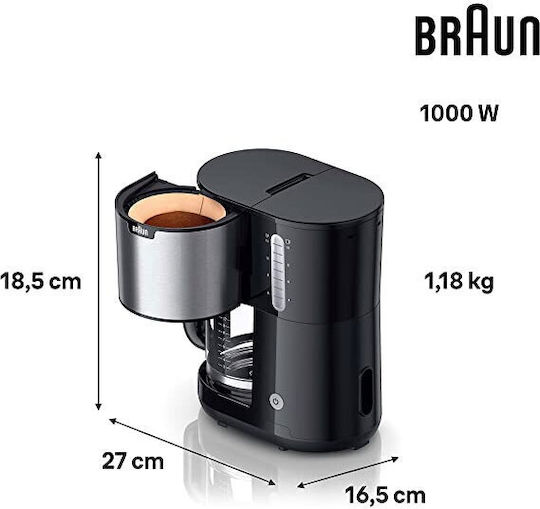 Braun BK Mașină de cafea cu filtru 1000W Argint