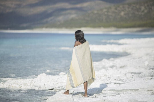 Aquablue Beach Towel Cotton with Fringes 180x90cm
