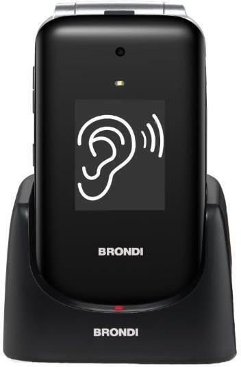 Brondi Amico Supervoice Dual SIM Κινητό με Μεγάλα Κουμπιά Μαύρο