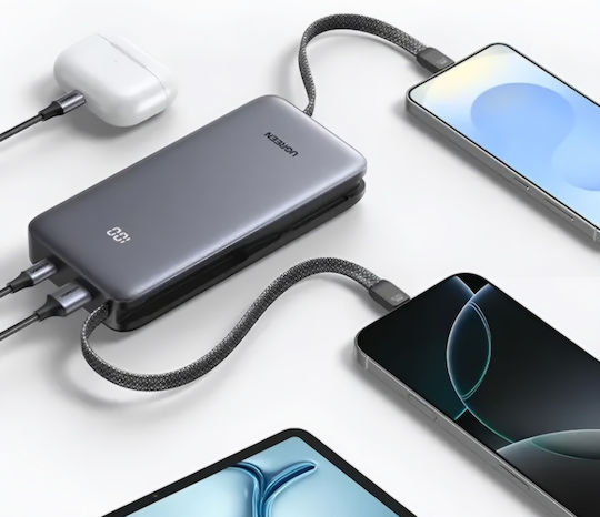 Ugreen PB528 Power Bank 20000mAh 30W με Θύρα USB-A και Θύρα USB-C Power Delivery Γκρι