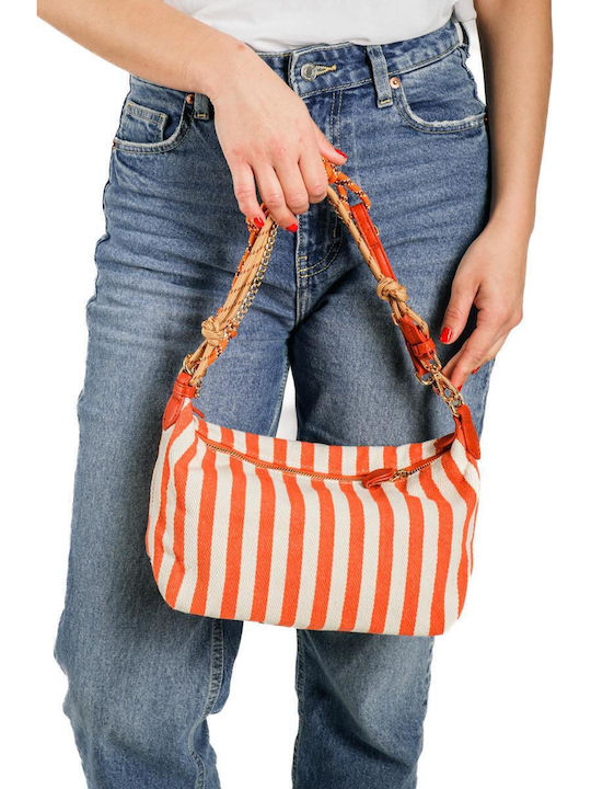 Fabric Women's Handbag Orange
