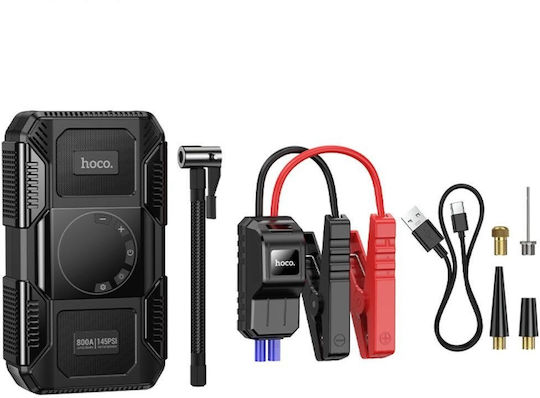 Hoco QS6 Portable Car Battery Jump Starter 8000mAh with Pump / Φακό 12V
