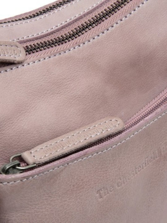 Leather Women's Shopper Shoulder Bag Lilac