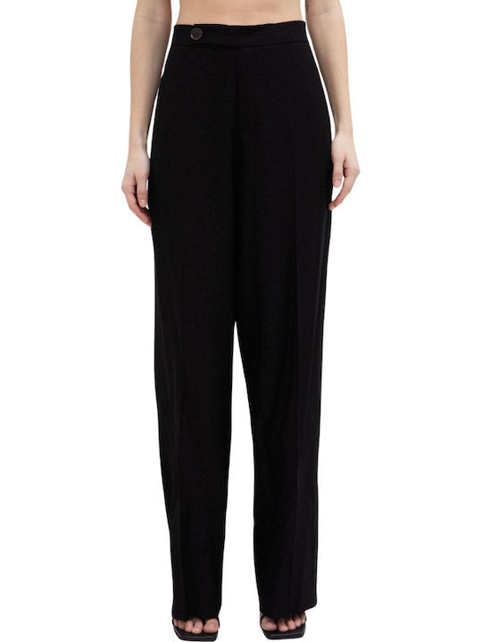 Women's High Rise Pantaloons with Rubber Band Black