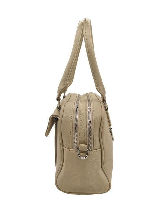 Stoff Damen Handtasche Schulter Beiges