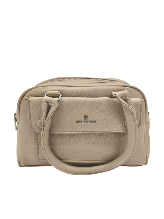 Stoff Damen Handtasche Schulter Beiges