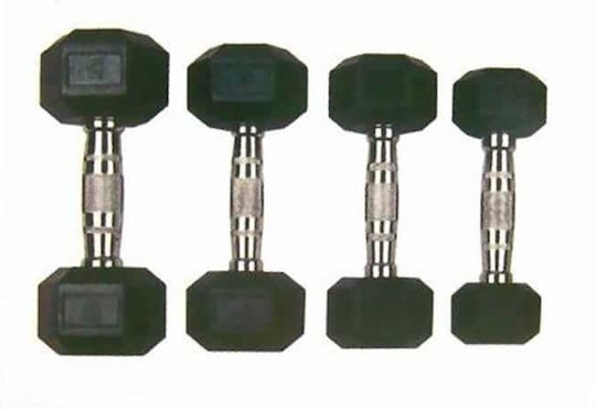 Optimum Hexagonal Rubber Dumbbell 1 x 1kg
