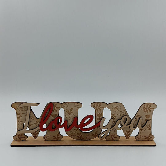 Ξύλινο Διακοσμητικό Mum Love You Toxylo